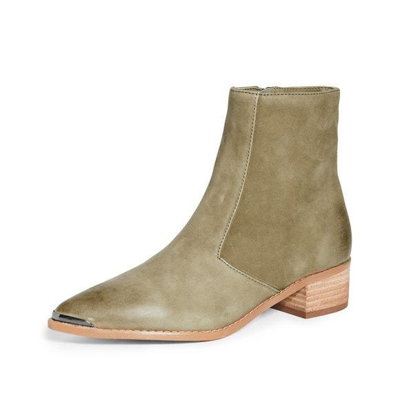 NEW w BOX BOTKIER Military Green Greer Booties 7.5 - Picture 9 of 9